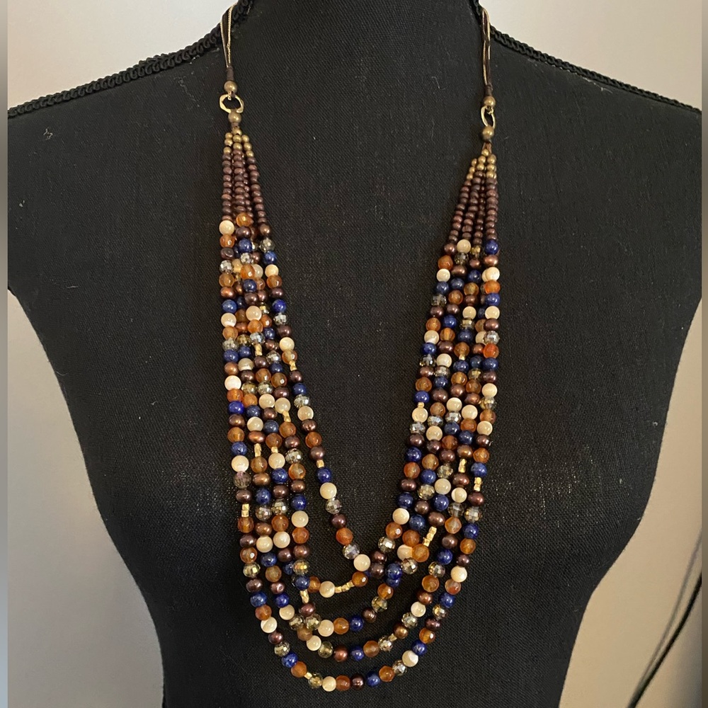 Nakamol Multi Strand Statement Necklace Thailand